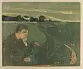 Evening. Melancholy I, 1896. Woodcut. 37.2 × 45.2 cm