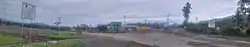 Truck stop and intersection of Wau-Bululo Highway (left) and Highlands Hwy (right)