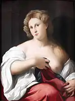 Palma: Young Woman with Bare Breast, c. 1525