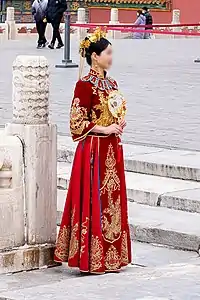 A bride in  Xiuhefu between Taihedian and Zhonghedian, 2022