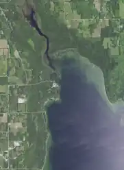 Southwestern area of the park and surrounding area
