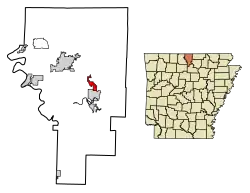 Location of Briarcliff in Baxter County, Arkansas.