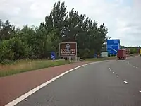 Image 38A sign marking entry to Scotland located on the M6 motorway crossing the border of Cumbria. (from North West England)