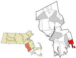 Location in Bristol County in Massachusetts