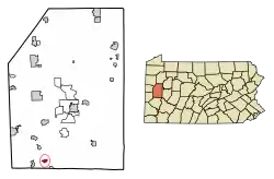 Location of Mars in Butler County, Pennsylvania.