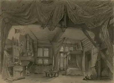Image 139Set design for Act 3 of La Esmeralda, by Charles-Antoine Cambon (restored by Adam Cuerden) (from Wikipedia:Featured pictures/Culture, entertainment, and lifestyle/Theatre)