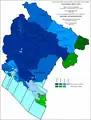 Religious structure of Montenegro by municipalities 1991