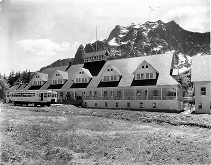 Big Four Inn and mountain
