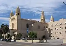 A photo of the First Baptist Church, in Los Angeles
