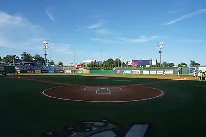 View from behind home plate