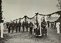 King George Tupou II going to the opening of the Tongan Parliament in 1900