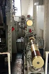 A round in a fuze setter on HMS Belfast