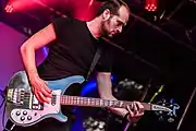Bass guitarist Alistair Bowis
