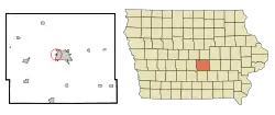 Location of Lambs Grove, Iowa