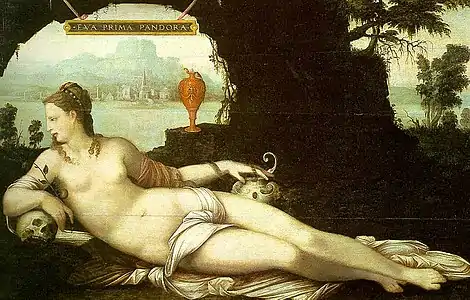 Eva Prima Pandora by Jean Cousin the Elder (1570)