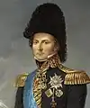 Crown Prince Charles John of Sweden, wearing the 1813 Grand Cross of the Iron Cross.