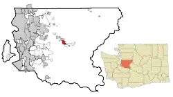 Location of North Bend, Washington