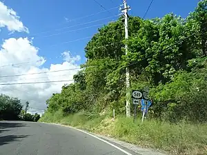 PR-132 west at its junction with PR-549