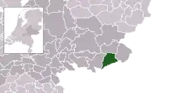 Highlighted position of Aalten in a municipal map of Gelderland