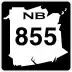 Route 855 marker