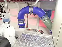 Starboard exhaust