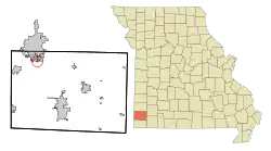 Location of Shoal Creek Estates, Missouri