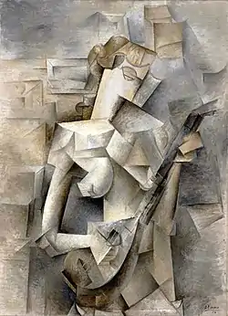 Pablo Picasso, 1910, La Joueuse de Mandoline (Girl with a Mandolin, Fanny Tellier), oil on canvas, 100.3 x 73.6 cm, Museum of Modern Art, New York