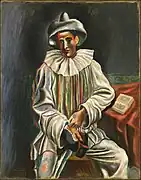 Pablo Picasso, 1918, Pierrot, oil on canvas, 92.7 × 73 cm, Museum of Modern Art, New York