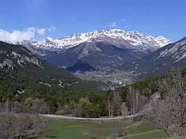 View from Sardières towards Sollières