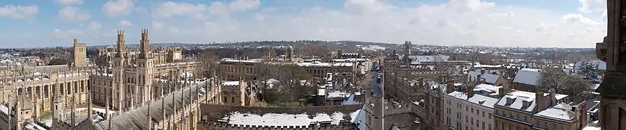 Image 100 Oxford skyline from the University Church of St Mary the Virgin (from Portal:Oxfordshire/Selected pictures)