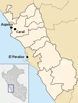 Image 47Map of Caral-Supe sites (from Cradle of civilization)