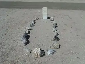 The grave of  William Augustus Hancock in the "K of P & A.O.U.W. Cemetery" section.