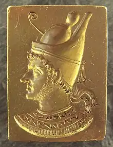 Ring of Ptolemy VI wearing an Egyptian pschent