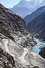 Road under construction in Tsarap gorge, Oct '22