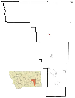 Location of Forsyth, Montana