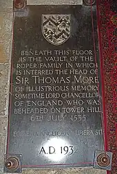 Sir Thomas More family's vault