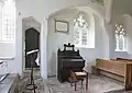 Chancel south side with priest’s door