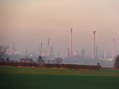 Image 16Essar Energy's Stanlow Refinery, the UK's second largest refinery after Fawley, looking north-east from Wervin  (from North West England)