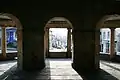From the arcaded shelter