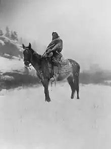 Image 25The Scout in Winter, Crow, 1908 by Edward S. Curtis (from History of Montana)