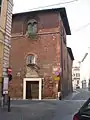 Roero tower and house of Cortanze in Via Q. Sella