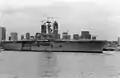 USS Okinawa arrives at San Diego in 1991.