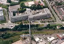 Image 50Unilever Research Laboratory at Port Sunlight (Bebington) looking west, next to the Wirral Line  (from North West England)