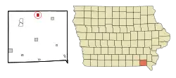 Location of Birmingham, Iowa