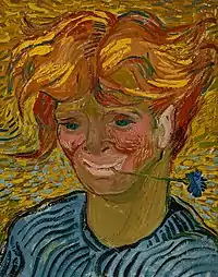 Young Man with CornflowerJune 1890Private collection, (F787)
