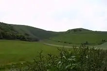White Horse Hill and Dragon Hill (right)