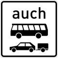 Also buses and cars with trailers